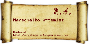 Marschalko Artemisz névjegykártya